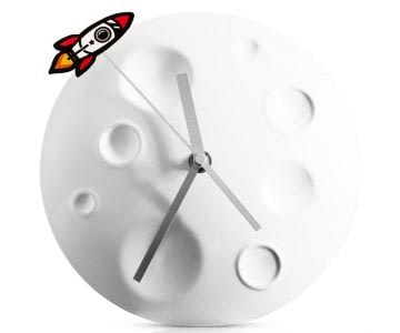 Rocket Moon Wall Clock